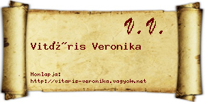 Vitáris Veronika névjegykártya