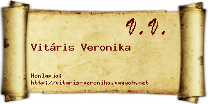 Vitáris Veronika névjegykártya